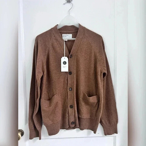 Universal Works Vince Cardigan Recycled Wool Camel NEW WITH TAG Size M SOLD OUT - Picture 1 of 5